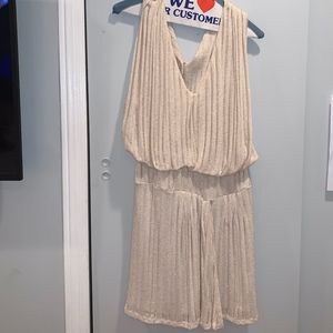 Tbags Los Angeles Ivory Gold Knit Dress (Misa)